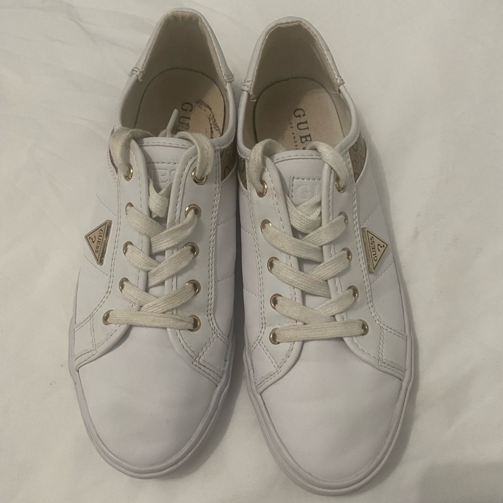 Guess white and gold shoes size 8.5